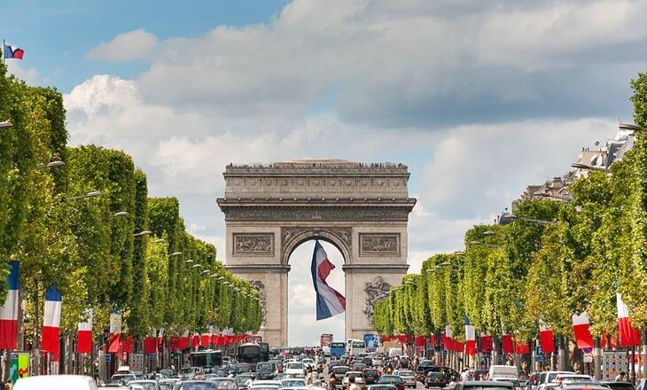 france paris arc de triomphe for 10 Top-Rated Tourist Attractions in Paris