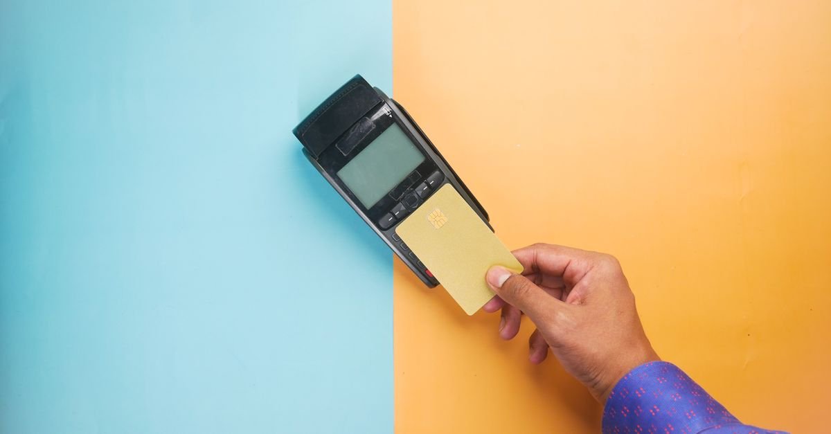 A card being tapped on a payment terminal