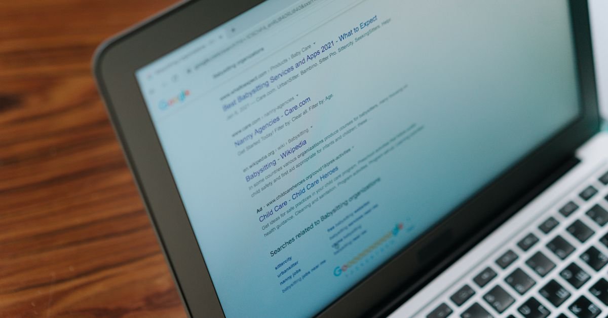 Flight search results on a laptop screen